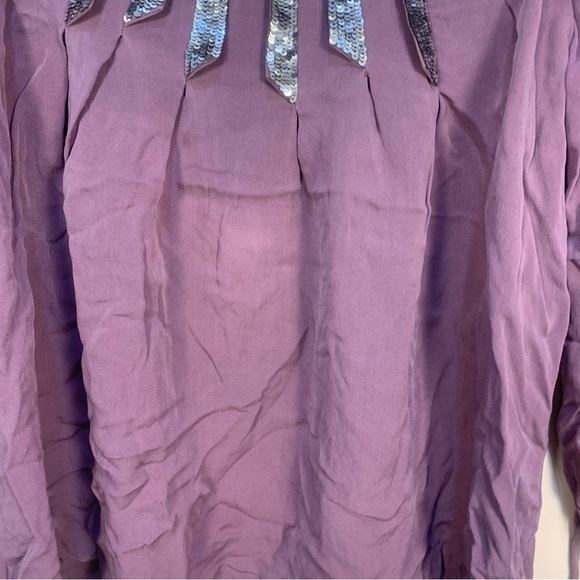 Sachin + Babi for Ankasa 100% Silk Sequin Embellished Blouse - Picture 6 of 15